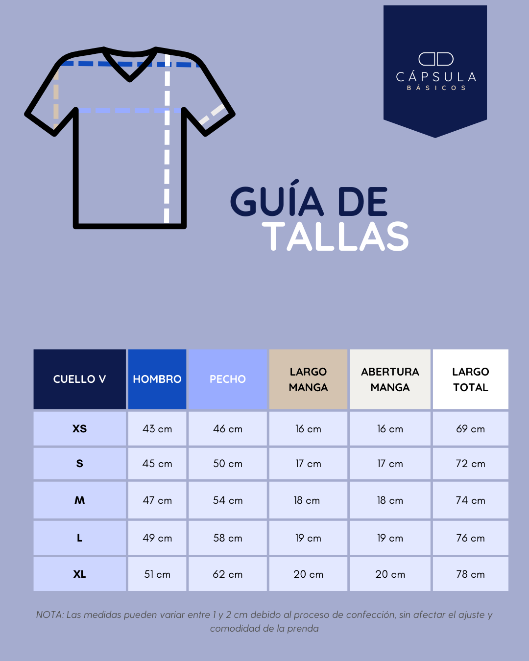 Playera Cuello V 100% Algodón peinado premium - Fit perfecto