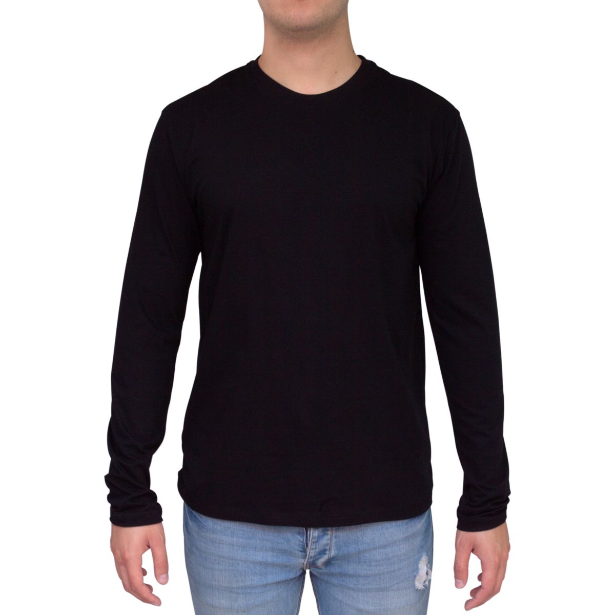 Playera de manga larga 100% Algodón peinado premium