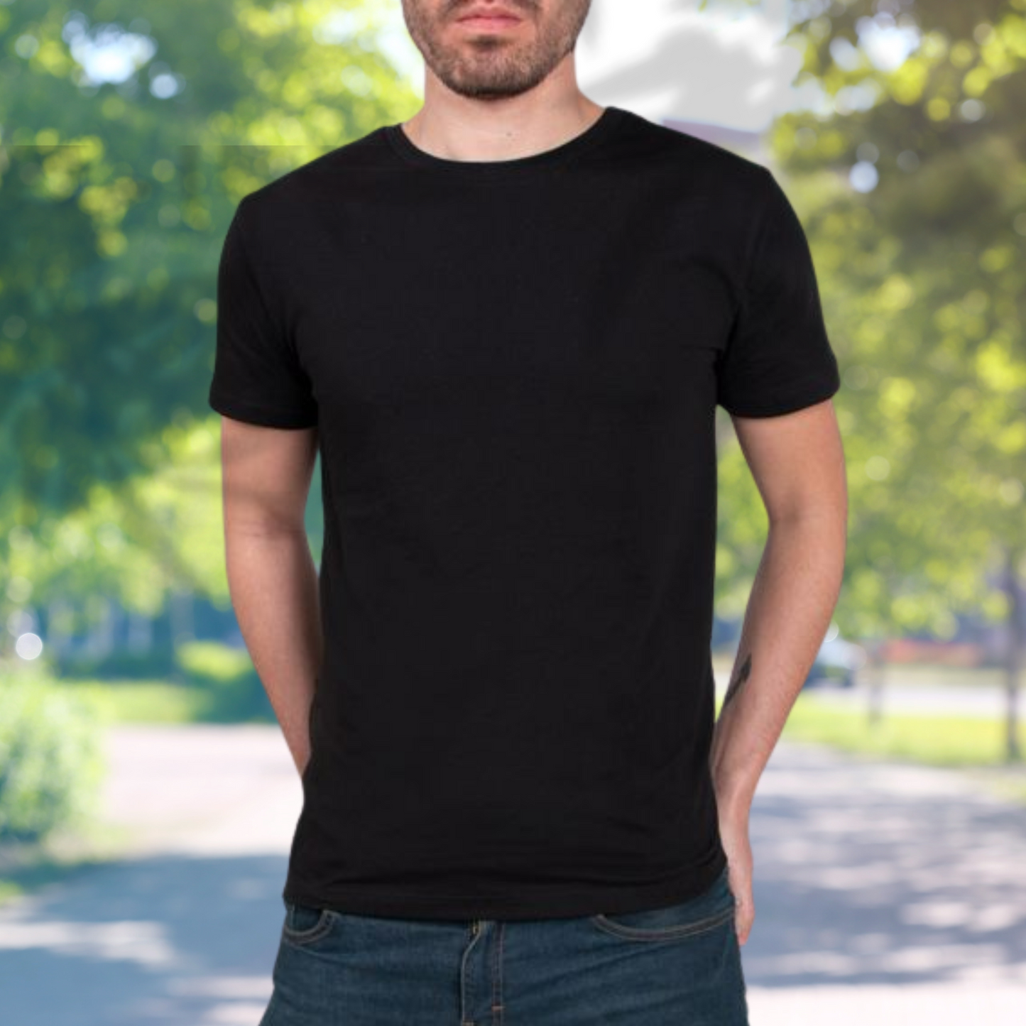 Pack Cápsula Esencial 3x Playeras Negro - Blanco - Azul - 100% Algodón - Fit-Perfecto